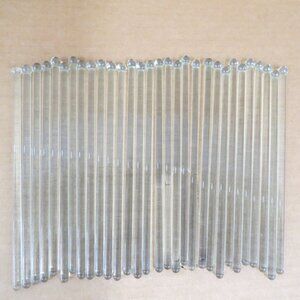 Lot of 30 Chemistry Medical Lab 8" Ball End Glass Rods Stirrers Agitators